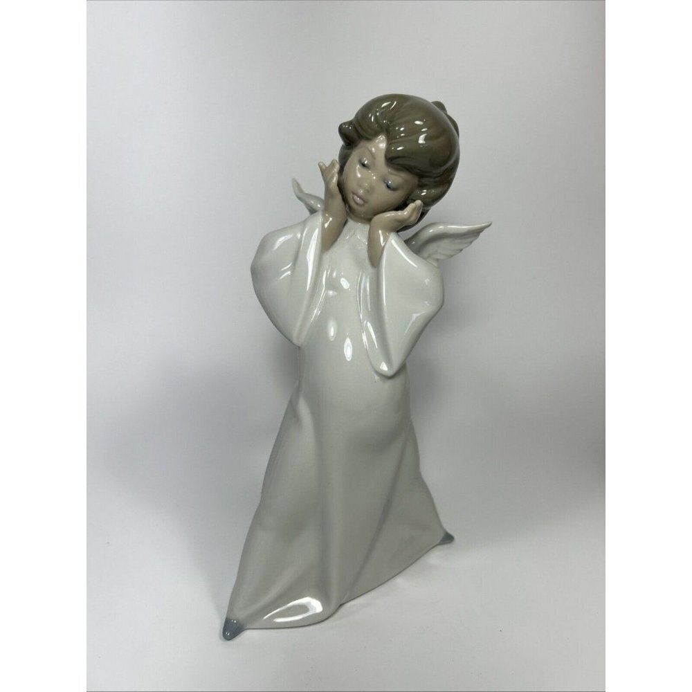 Lladro 4959 Mime Angel Cherub Porcelain Figurine 8 1/2" Diasa Spain Marked